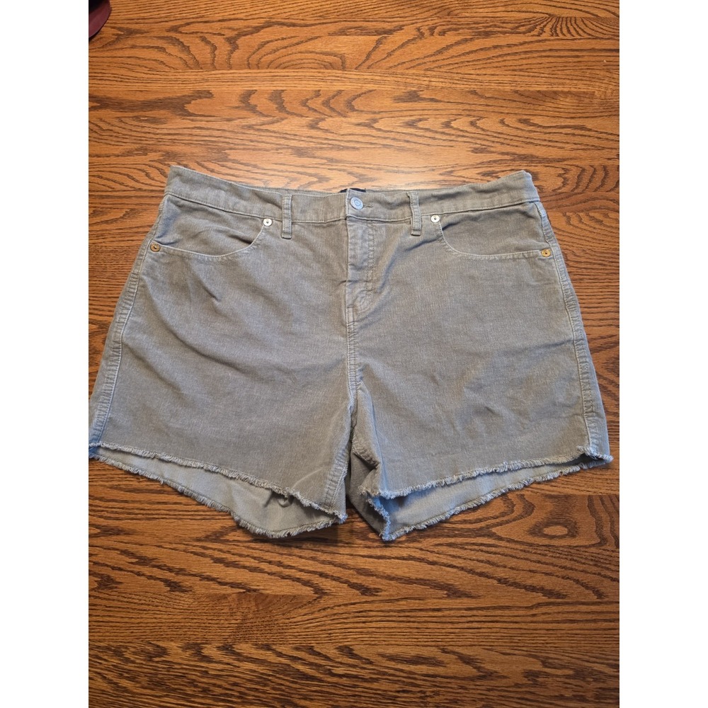 Gap Corduroy Shorts Womens Size 14 Sage Green 4" Inseam